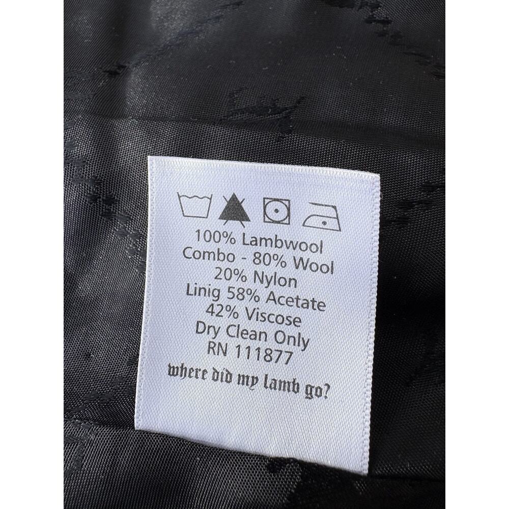L.A.M.B. Gwen Stefani Jacket Wool Plaid Vintage 2008 Asymmetrical Zipper Size 8 - Picture 12 of 13